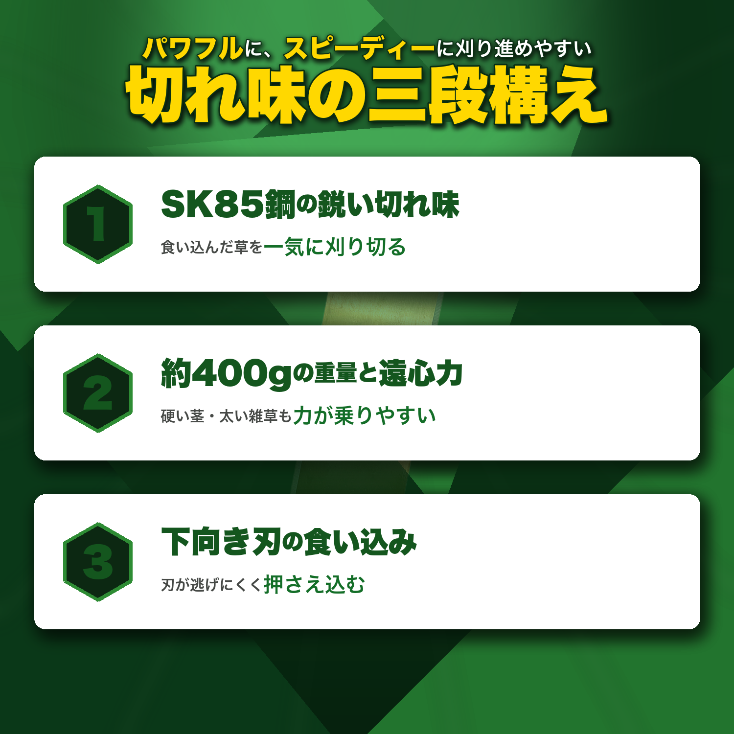 MAKEARIA 替刃 切れ味の三段構え